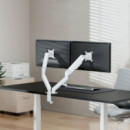Soporte de Mesa AISENS DT32TSR-439 para Tv/monitor de 17-32" (9KG/BRAZO) 2 Brazos, Giratorio E Inclinable Blanco