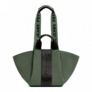 Bolso shopper con logo en relieve
