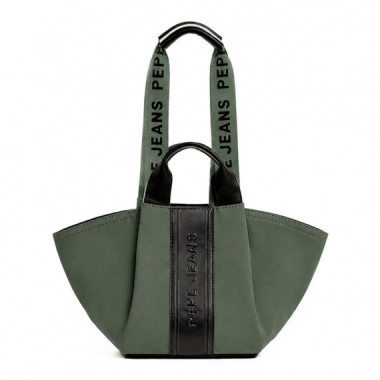 Bolso shopper con logo en relieve