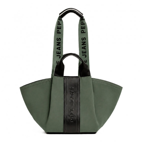 Bolso shopper con logo en relieve
