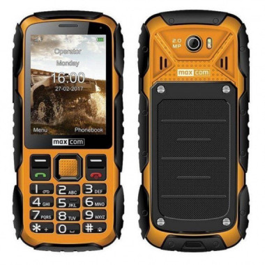 Tel&eacute;fono M&oacute;vil Maxcom MM920L Robusto 2.8 pulgadas 2G IP67 2 Mpx Amarillo/Negro
