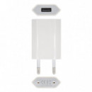 Cargador de Red USB Nanocable 5V-1A Blanco para Smartphone