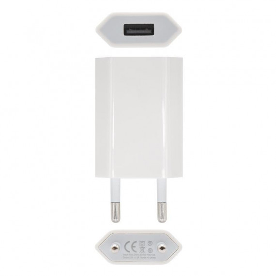 Cargador de Red USB Nanocable 5V-1A Blanco para Smartphone