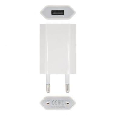 CARGADOR SMARTPHONE NANOCABLE USB 5V-1A WHITE