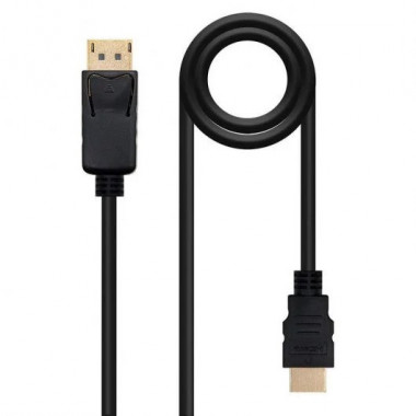 Cable Conversor NANOCABLE Displayport a HDMI 2M Dp/hdmi Black