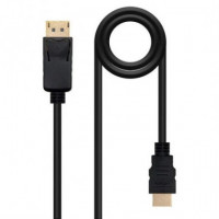 Cable Conversor NANOCABLE Displayport a HDMI 2M Dp/hdmi Black