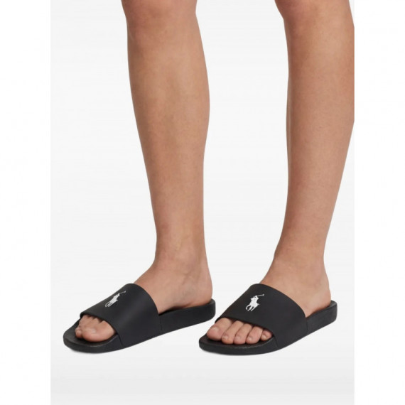POLO RALPH LAUREN - POLO SLIDE-SANDALS-SLIDE - BLACK WHITE PP - 809852071011/BLACK WHITE PP
