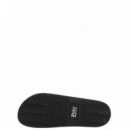 POLO RALPH LAUREN - POLO SLIDE-SANDALS-SLIDE - BLACK WHITE PP - 809852071011/BLACK WHITE PP