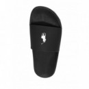 POLO RALPH LAUREN - POLO SLIDE-SANDALS-SLIDE - BLACK WHITE PP - 809852071011/BLACK WHITE PP