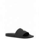 POLO RALPH LAUREN - POLO SLIDE-SANDALS-SLIDE - BLACK WHITE PP - 809852071011/BLACK WHITE PP