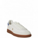 POLO RALPH LAUREN - BEDFORD PP-SNEAKERS-LOW TOP LACE - DECKWASH WHITE LIGHT NAVY - 809P13078004/DECKWASH WHITE LIGHT NAVY