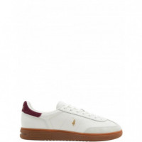 Polo RALPH LAUREN - Bedford Pp-sneakers-low Top Lace - Deckwash White Harvard Wine - 809P13078003/DECKWASH White Harvard Wine