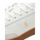 POLO RALPH LAUREN - BEDFORD PP-SNEAKERS-LOW TOP LACE - DECKWASH WHITE HARVARD WINE - 809P13078003/DECKWASH WHITE HARVARD WINE