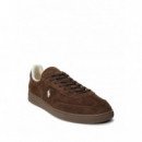 POLO RALPH LAUREN - BEDFORD PP-SNEAKERS-LOW TOP LACE - CHOCOLATE BROWN DARK BROWN - 809P13079002/CHOCOLATE BROWN DARK BROWN