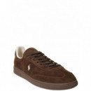 POLO RALPH LAUREN - BEDFORD PP-SNEAKERS-LOW TOP LACE - CHOCOLATE BROWN DARK BROWN - 809P13079002/CHOCOLATE BROWN DARK BROWN