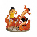 Figura Ace y Luffy Dramatic Ichibansho Memories One Piece 15CM  BANPRESTO