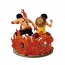 Figura Ace y Luffy Dramatic Ichibansho Memories One Piece 15CM  BANPRESTO