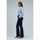 Vaqueros Mujer Pantalones SALSA JEANS Chinos Flare de Lino