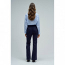 Vaqueros Mujer Pantalones SALSA JEANS Chinos Flare de Lino