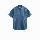 Camisas Camisa ANERKJENDT Aktheshirt Chambray Medium Blue Denim