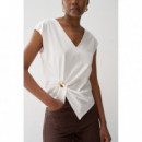 camisetas mujer Top SALSA JEANS con Aplicación Dorada
