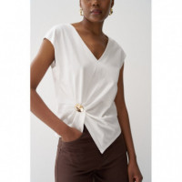 Camisetas Mujer Top SALSA JEANS con Aplicación Dorada