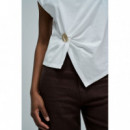 camisetas mujer Top SALSA JEANS con Aplicación Dorada
