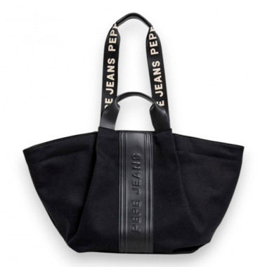 Bolso shopper con logo en relieve