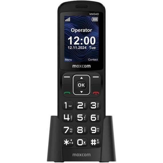 Teléfono Fijo Inalámbrico Maxcom MM34D 4G LTE Negro