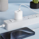 Cargador Rápido XO L144 USB-A / USB-C 20W Blanco para Móviles y Tablets