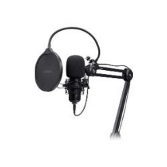 Micrófono Gaming Trust GXT 270 Emita II+ USB para Streaming Negro (25770)