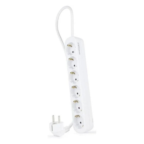 Regleta NANOCABLE 6 Schukos 1.4M White