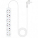 Regleta NANOCABLE 6 Schukos 1.4M White