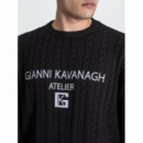 Jersey punto Gianni Kavanagh negro