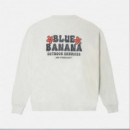 Jerséis y Sudaderas Sudadera BLUE BANANA Outdoor Off White