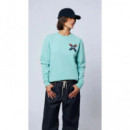 Jerséis y Sudaderas Sudadera BLUE BANANA Crew Classic Acqua