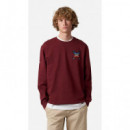 Jerséis y Sudaderas Sudadera BLUE BANANA Crew Classic Burgundy