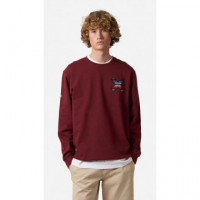 Jerséis y Sudaderas Sudadera BLUE BANANA Crew Classic Burgundy