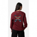 Jerséis y Sudaderas Sudadera BLUE BANANA Crew Classic Burgundy
