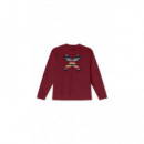 Jerséis y Sudaderas Sudadera BLUE BANANA Crew Classic Burgundy