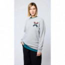 Jerséis y Sudaderas Sudadera BLUE BANANA Crew Classic Light Grey Melange