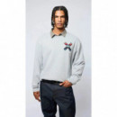 Jerséis y Sudaderas Sudadera BLUE BANANA Crew Classic Light Grey Melange