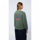 Jerséis y Sudaderas Sudadera BLUE BANANA Crew Classic Khaki