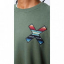 Jerséis y Sudaderas Sudadera BLUE BANANA Crew Classic Khaki