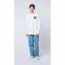 Jerséis y Sudaderas Sudadera BLUE BANANA Crew Classic Off-white