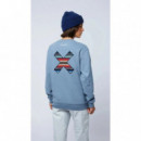 Jerséis y Sudaderas Sudadera BLUE BANANA Crew Classic Sky Blue