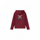 Jerséis y Sudaderas Sudadera BLUE BANANA Hoodie Classic Burgundy