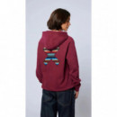 Jerséis y Sudaderas Sudadera BLUE BANANA Hoodie Classic Burgundy