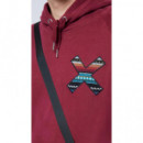 Jerséis y Sudaderas Sudadera BLUE BANANA Hoodie Classic Burgundy
