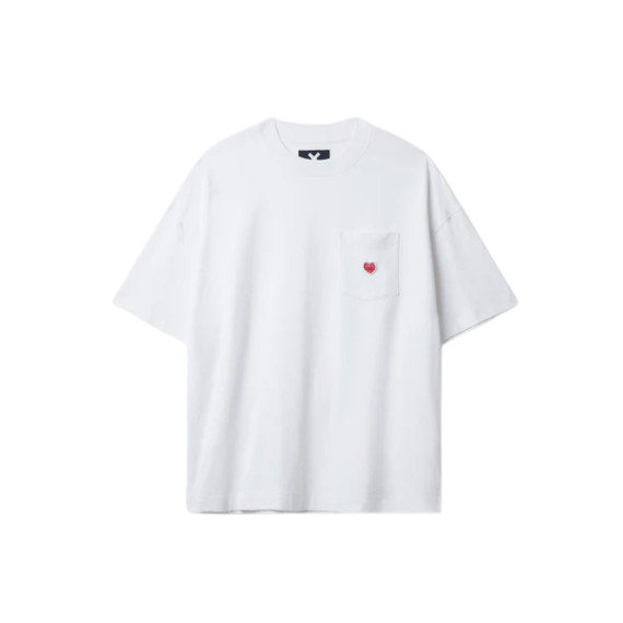 Camisetas Hombre Camiseta BLUE BANANA Heart Pocket White